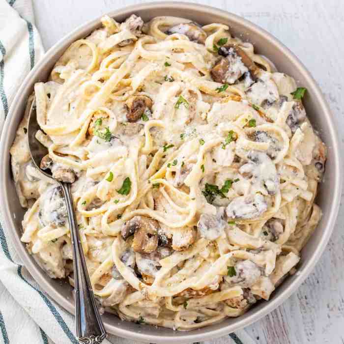 Chicken mushroom alfredo sauce recipe