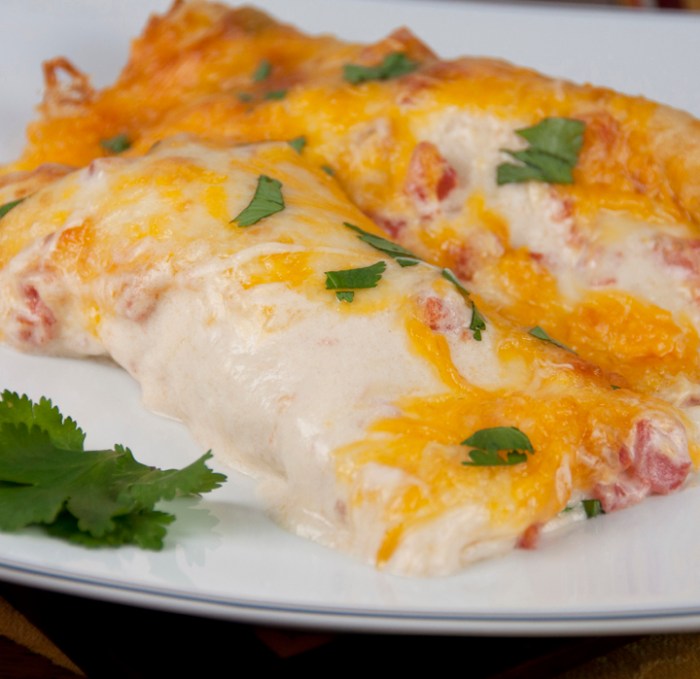 Chicken enchiladas with sour cream sauce recipe