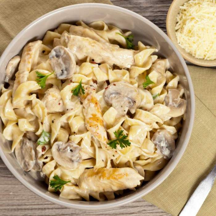 Chicken mushroom alfredo sauce recipe